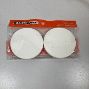 Le Creuset - Mill Caps - Set of 2 - White - NWT